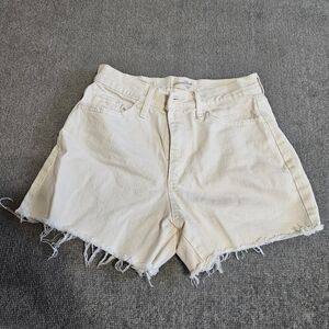 Cream Jean shorts